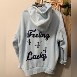 custom made Light Blue Hoodie
